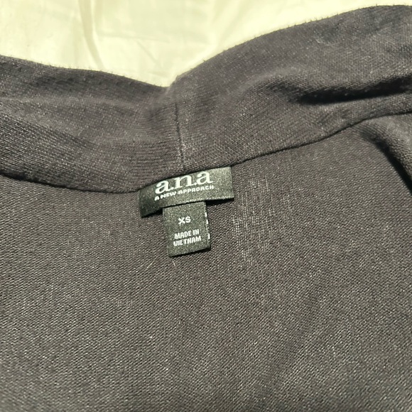 Ana women’s black sz XS long cardigan, lightweight, slit in back - Picture 4 of 7